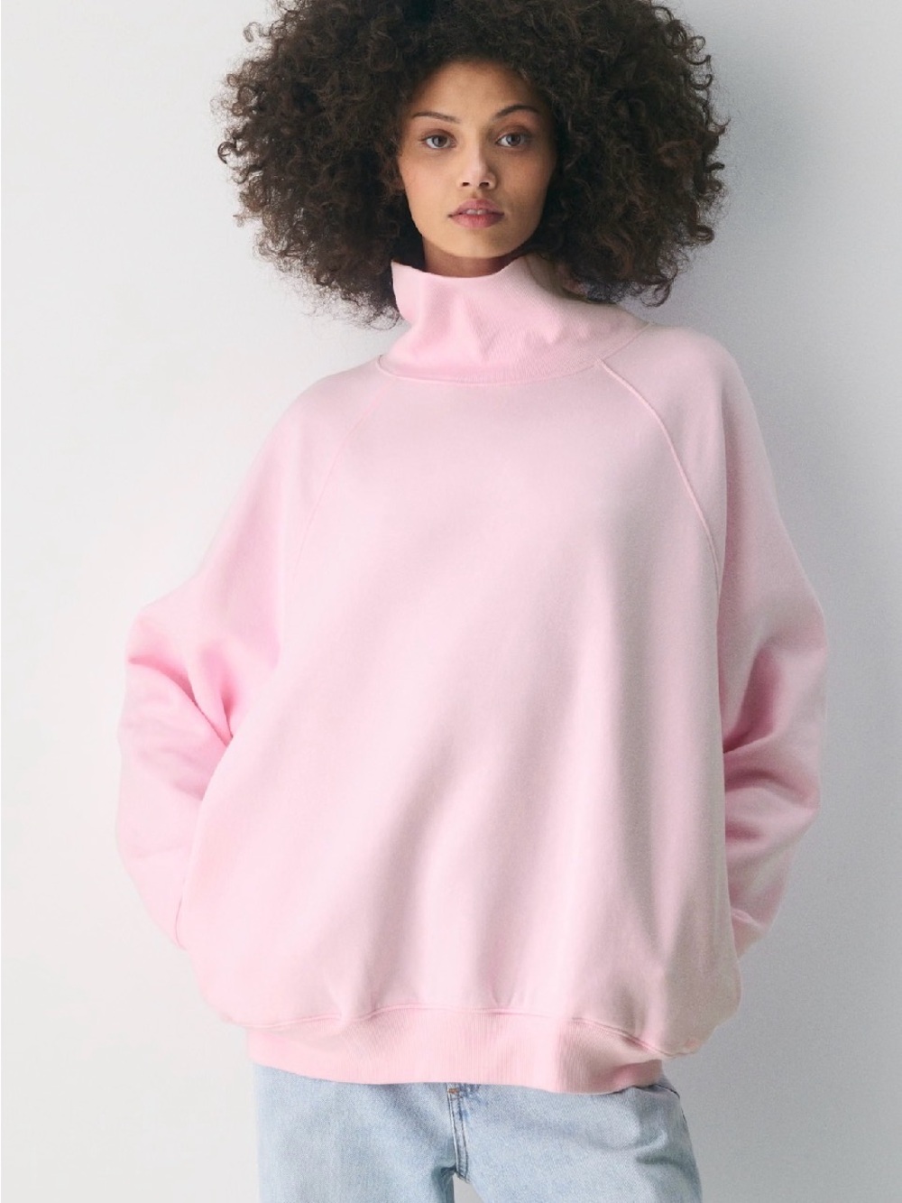 Cozy Sweatfleece Mega Raglan™ Funnel Neck- Villa Pink
